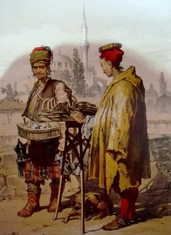 Traders in Istanbul by Amadeo Preziosi